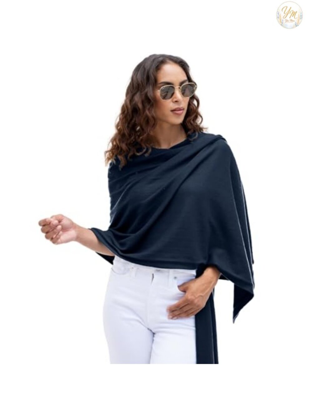Organic Cotton Travel Scarf Wrap Shawl Machine Washable
